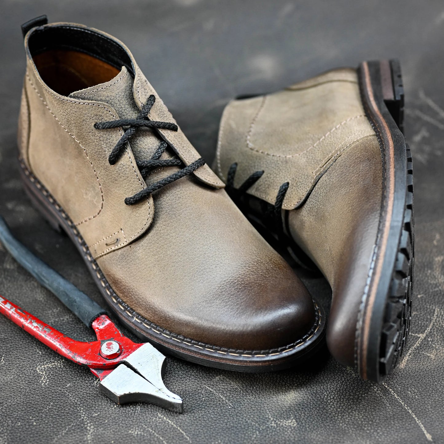 Sztyblety męskie skórzane brązowe – Hawk | Jordan Handmade Shoes