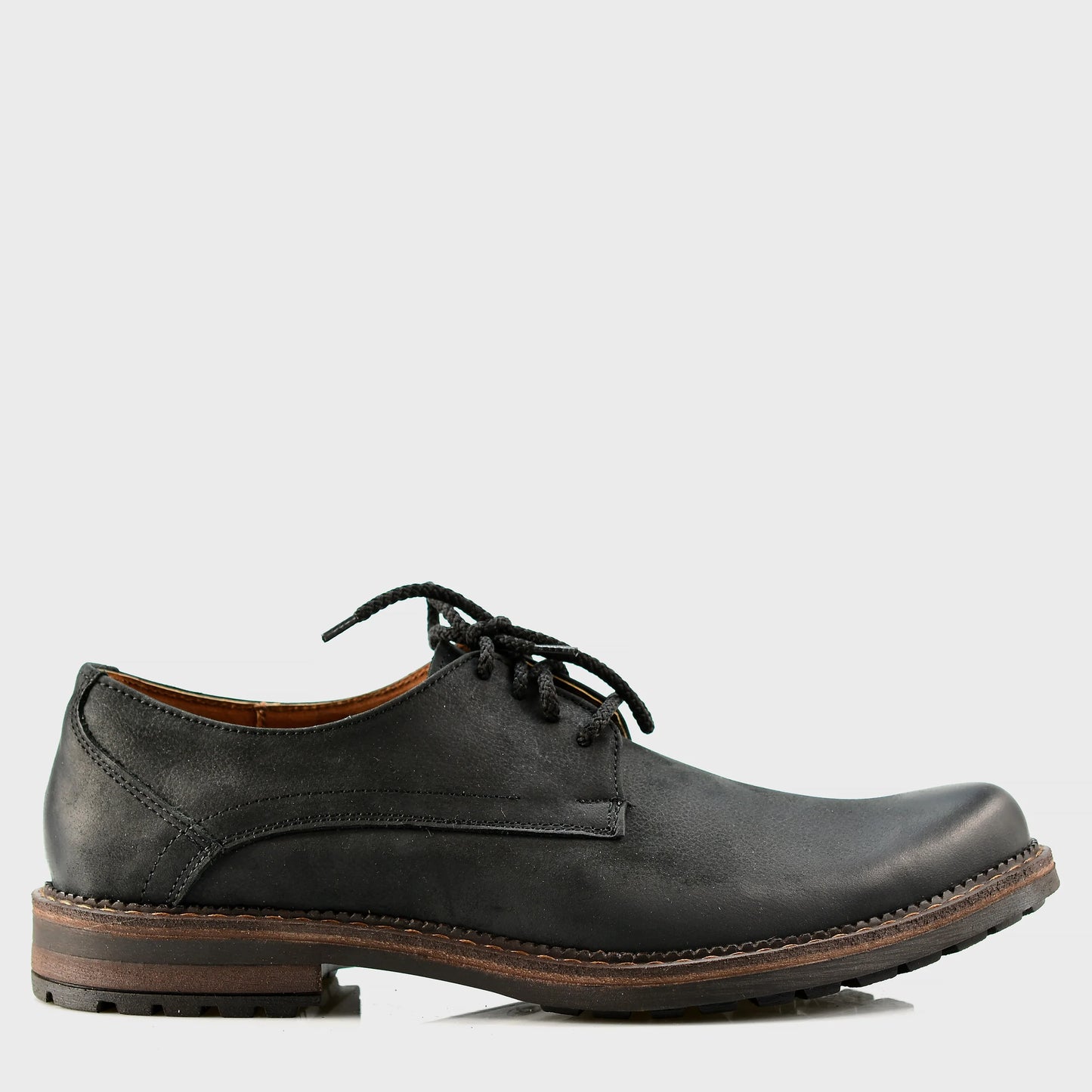 Czarne skórzane półbuty męskie – Aldo | Jordan Handmade Shoes