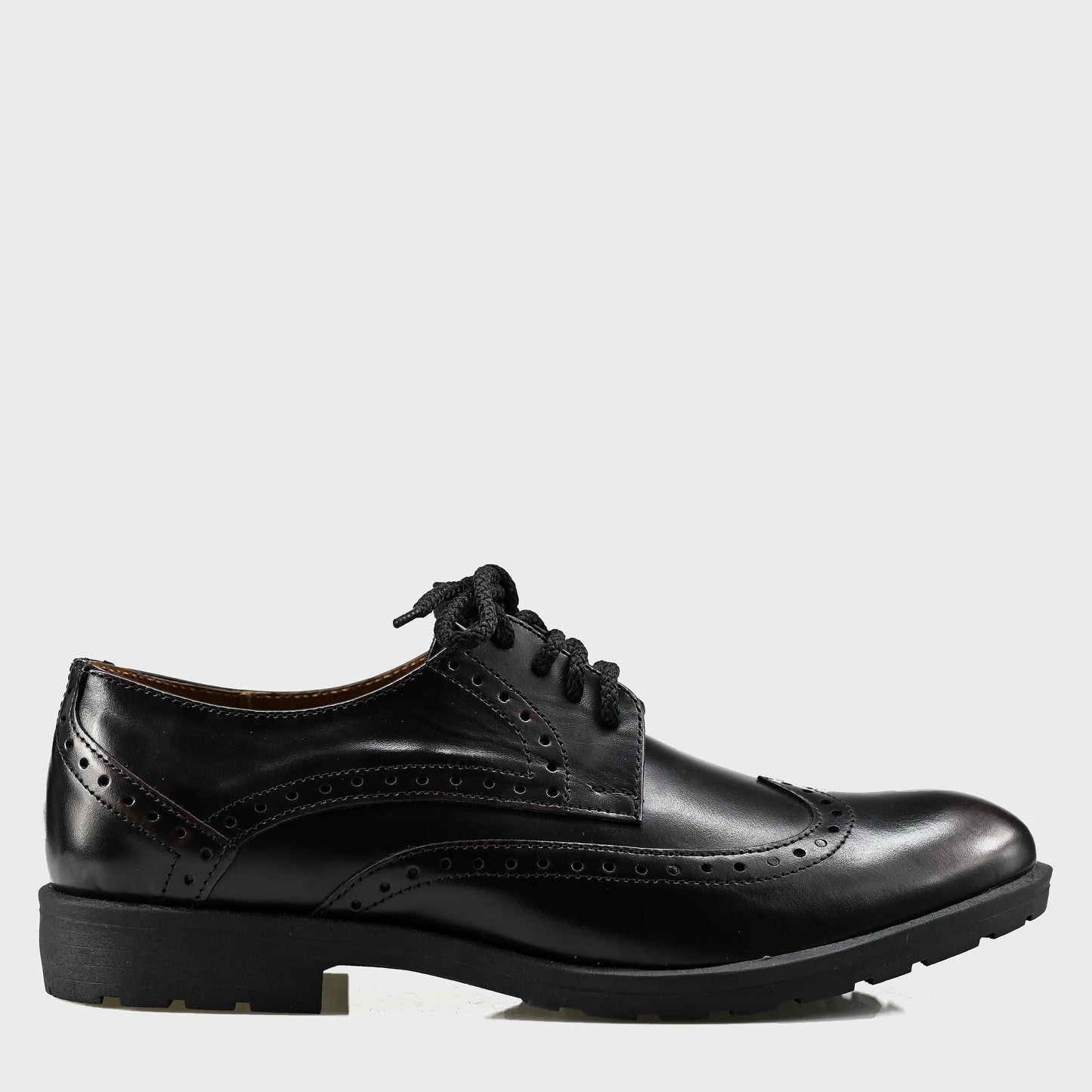 Czarne skórzane brogsy męskie – Oxford Ridge | Jordan Handmade Shoes