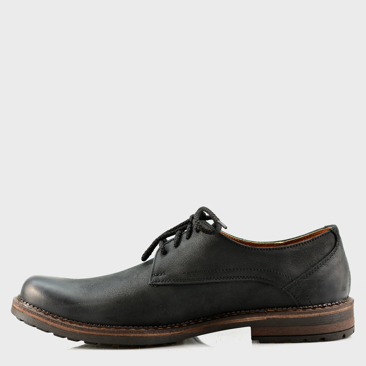 Czarne skórzane półbuty męskie – Aldo | Jordan Handmade Shoes