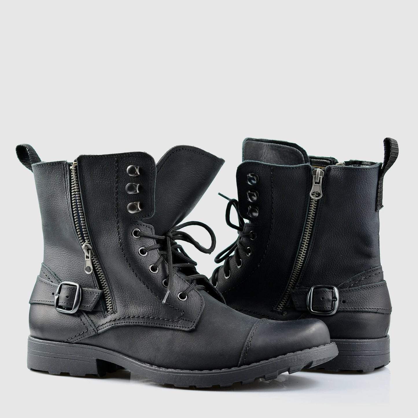 Sztyblety męskie skórzane czarne – Alex | Jordan Handmade Shoes