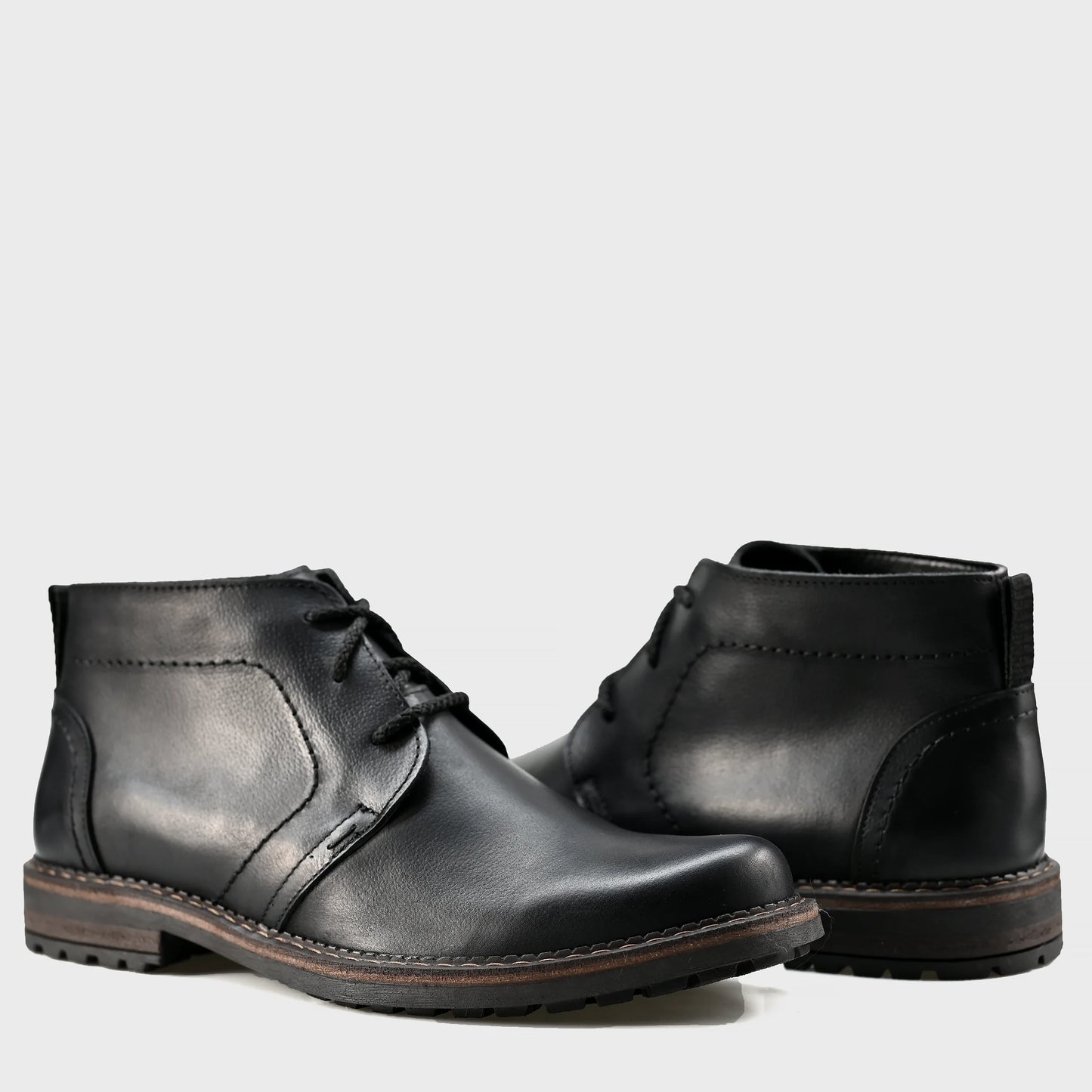 Sztyblety męskie skórzane czarne – Hawk | Jordan Handmade Shoes