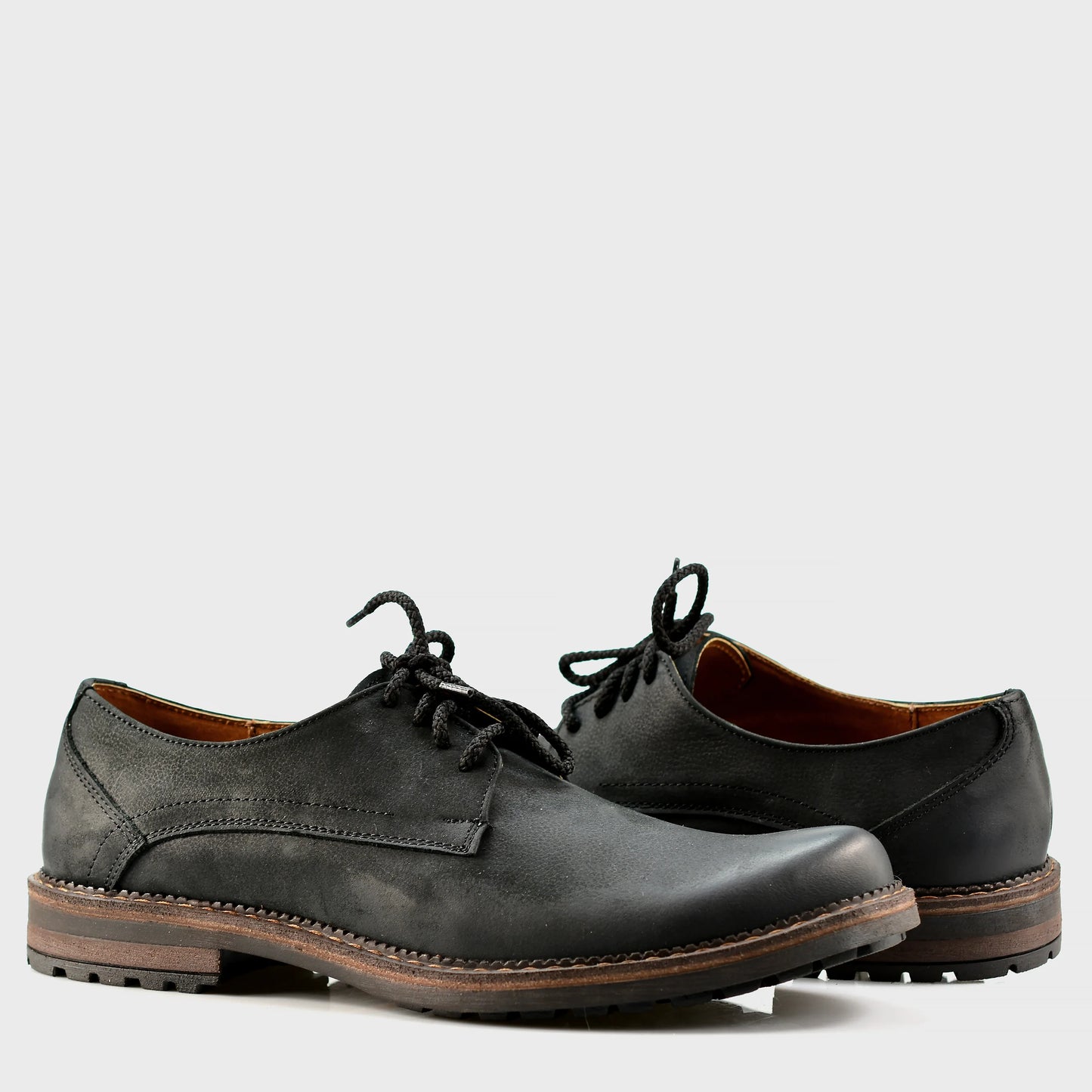 Czarne skórzane półbuty męskie – Aldo | Jordan Handmade Shoes
