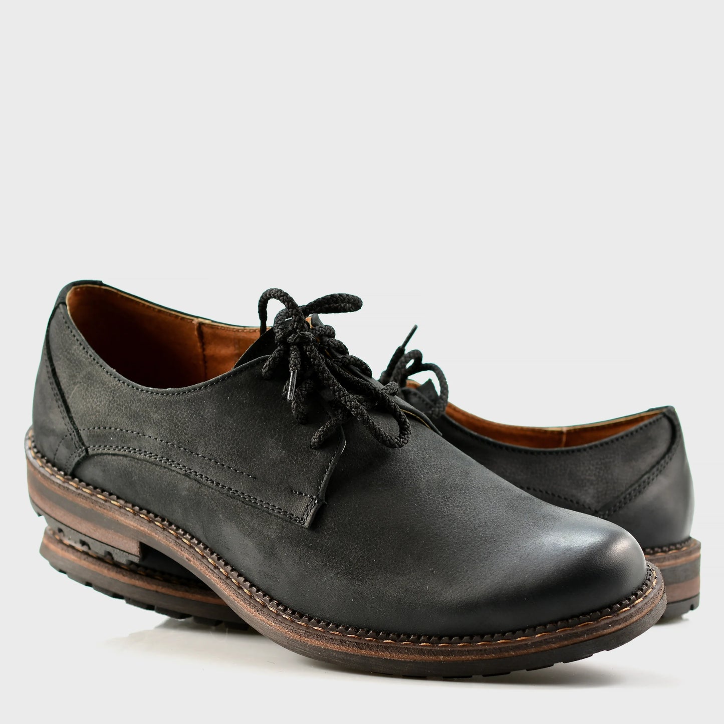 Czarne skórzane półbuty męskie – Aldo | Jordan Handmade Shoes