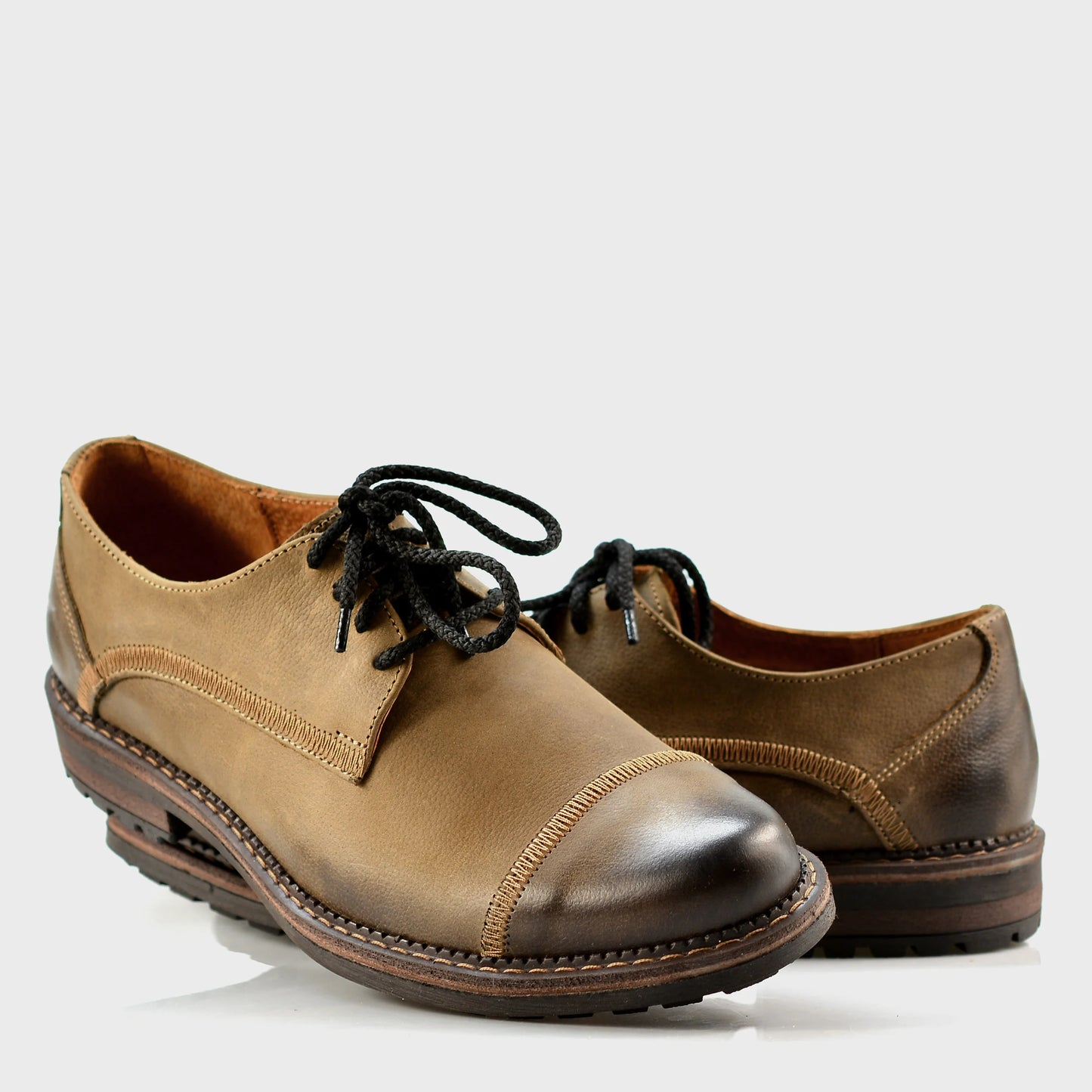 Brązowe skórzane półbuty męskie – Mauro | Jordan Handmade Shoes
