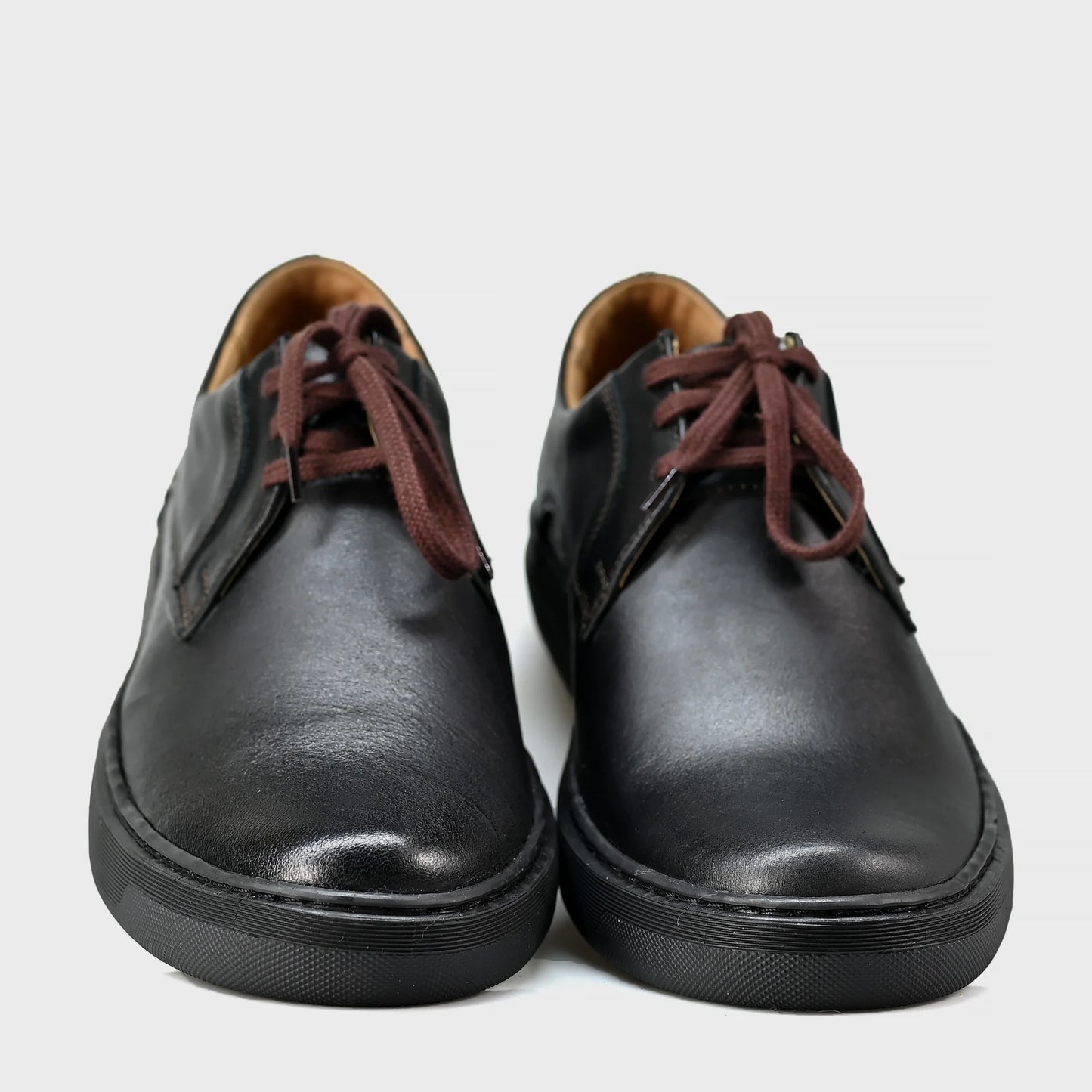 Czarne skórzane półbuty męskie – Luca | Jordan Handmade Shoes