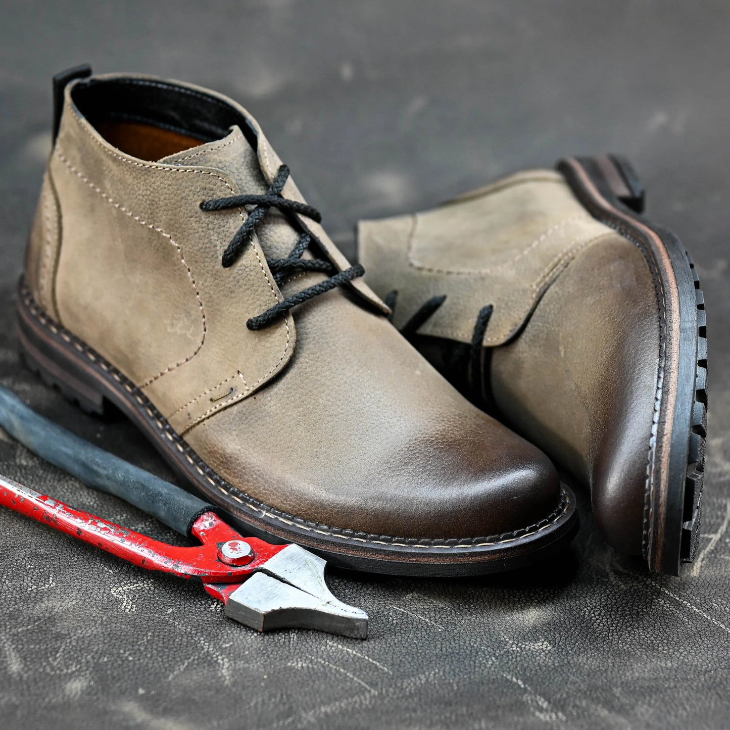 Sztyblety męskie skórzane brązowe – Hawk | Jordan Handmade Shoes