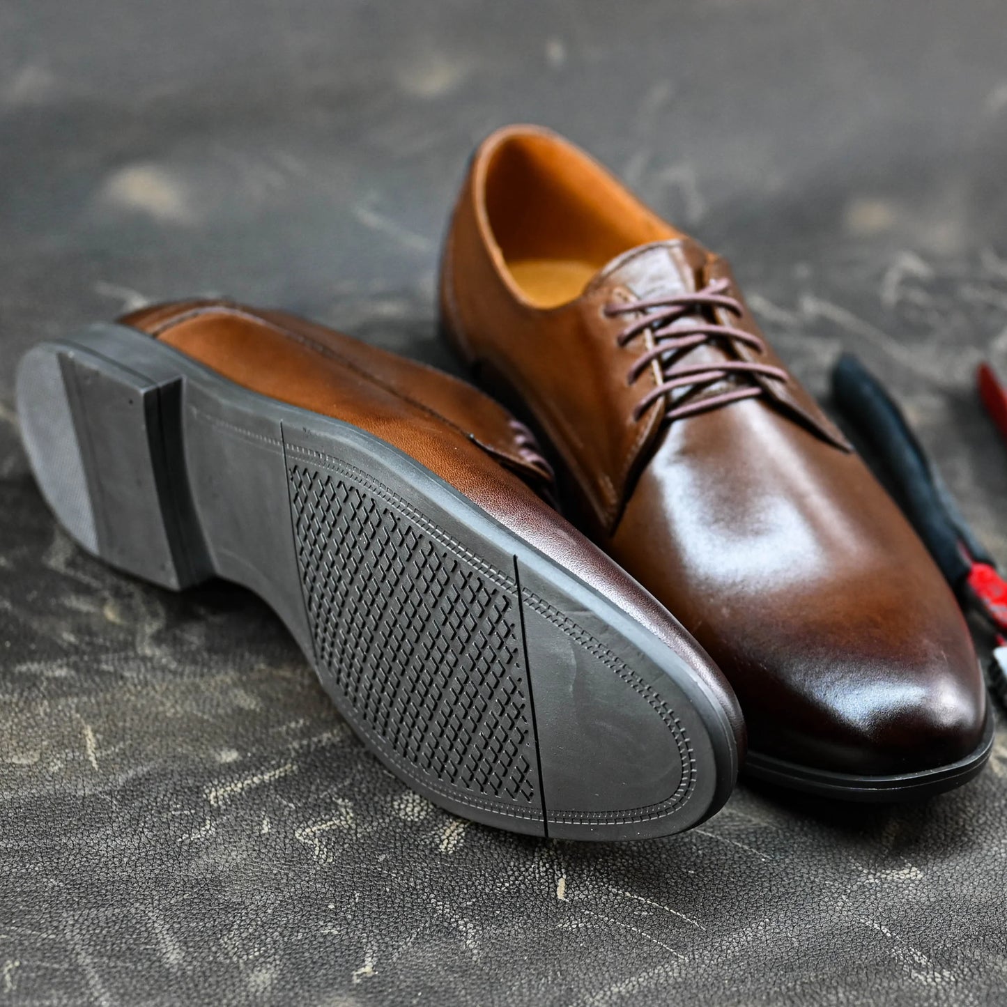 Brązowe skórzane półbuty męskie – Milano | Jordan Handmade Shoes
